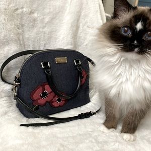 NWOT Kate Spade Denim Floral Crossbody bag